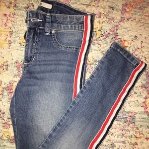 Joes red, white, & blue striped jeans 🍒
